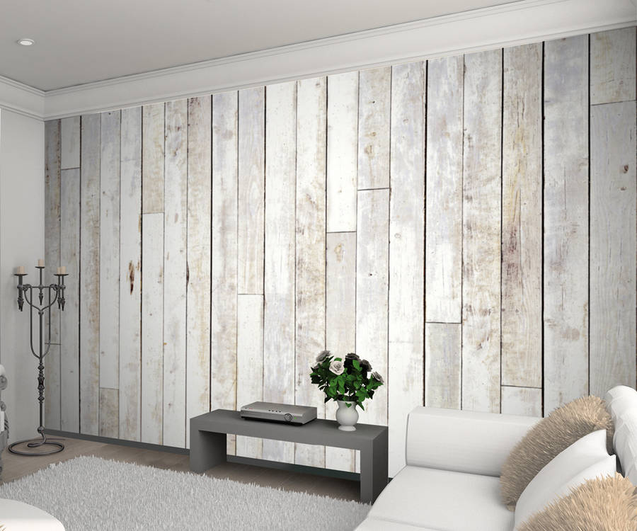 Distressed wood image wall mural by the comfi cottage