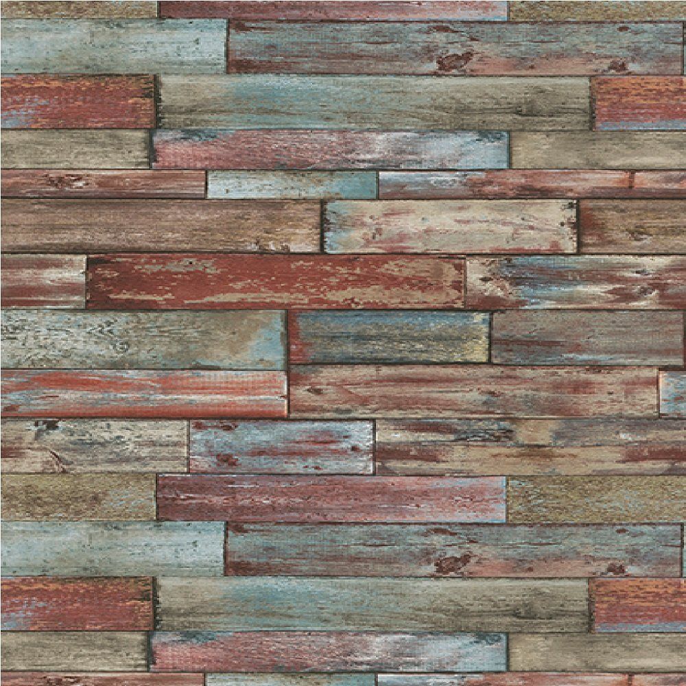 Rasch Floorboards Wood Panel Effect Textured Vinyl Wallpaper 837841