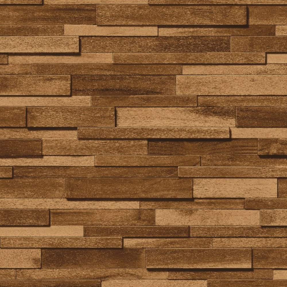 Muriva Thin Wood Block Pattern Embossed Vinyl Wallpaper J45308