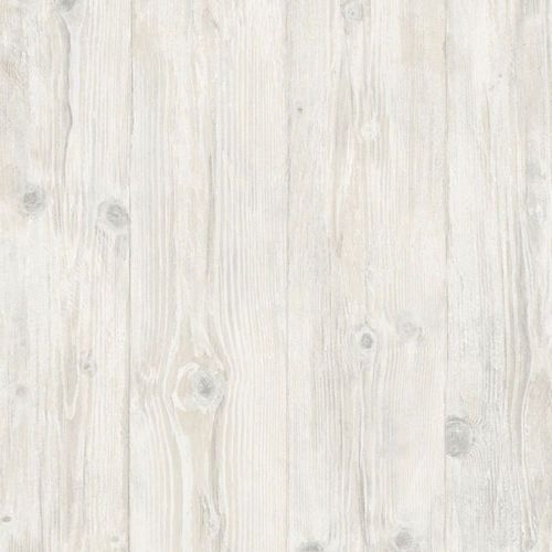 Faux 7.25 Wide White Washed Wood Planks Wallpaper LL29501 White