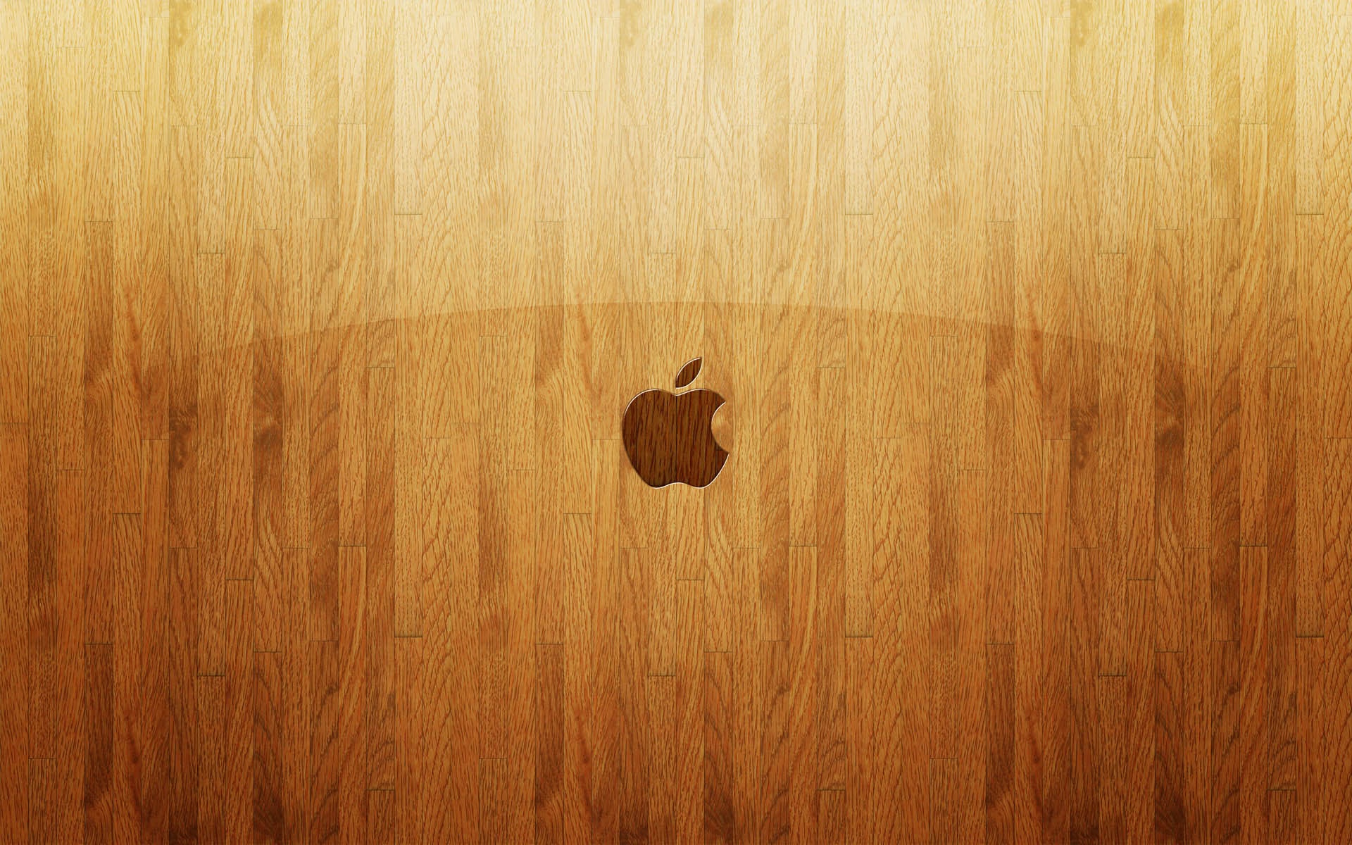 Apple Logo on Wood Background desktop wallpaper WallpaperPixel