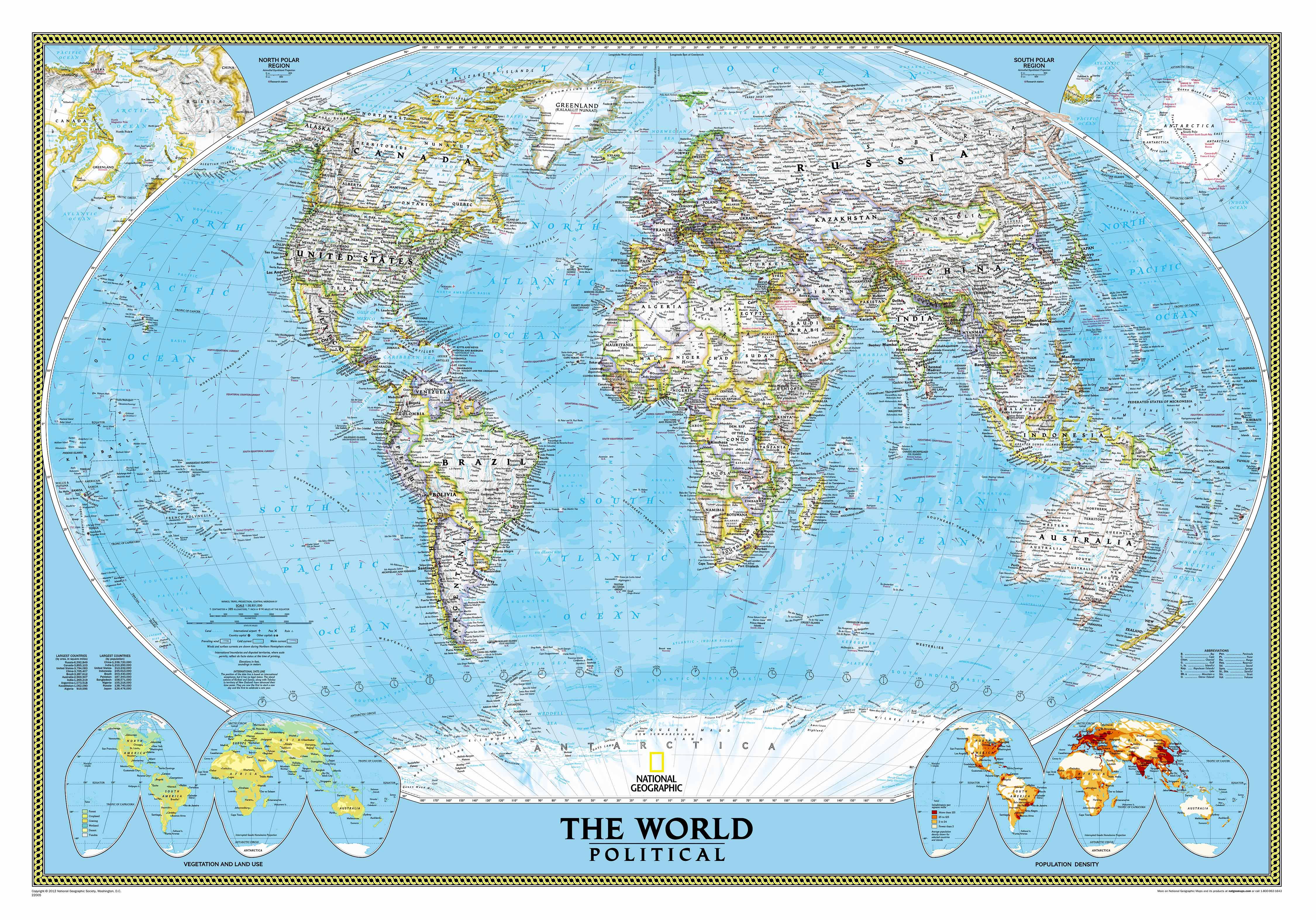 National Geographic World Map Wall Mural