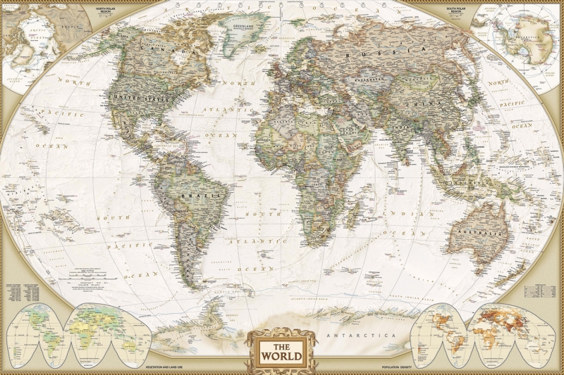 Traditional Old Style World Map Mural MuralsWallpaper.co.uk