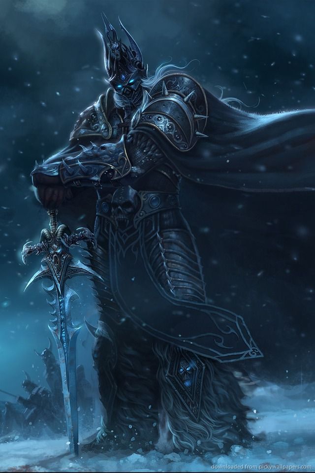 Download World Of Warcraft Lich King Art Wallpaper For iPhone 4