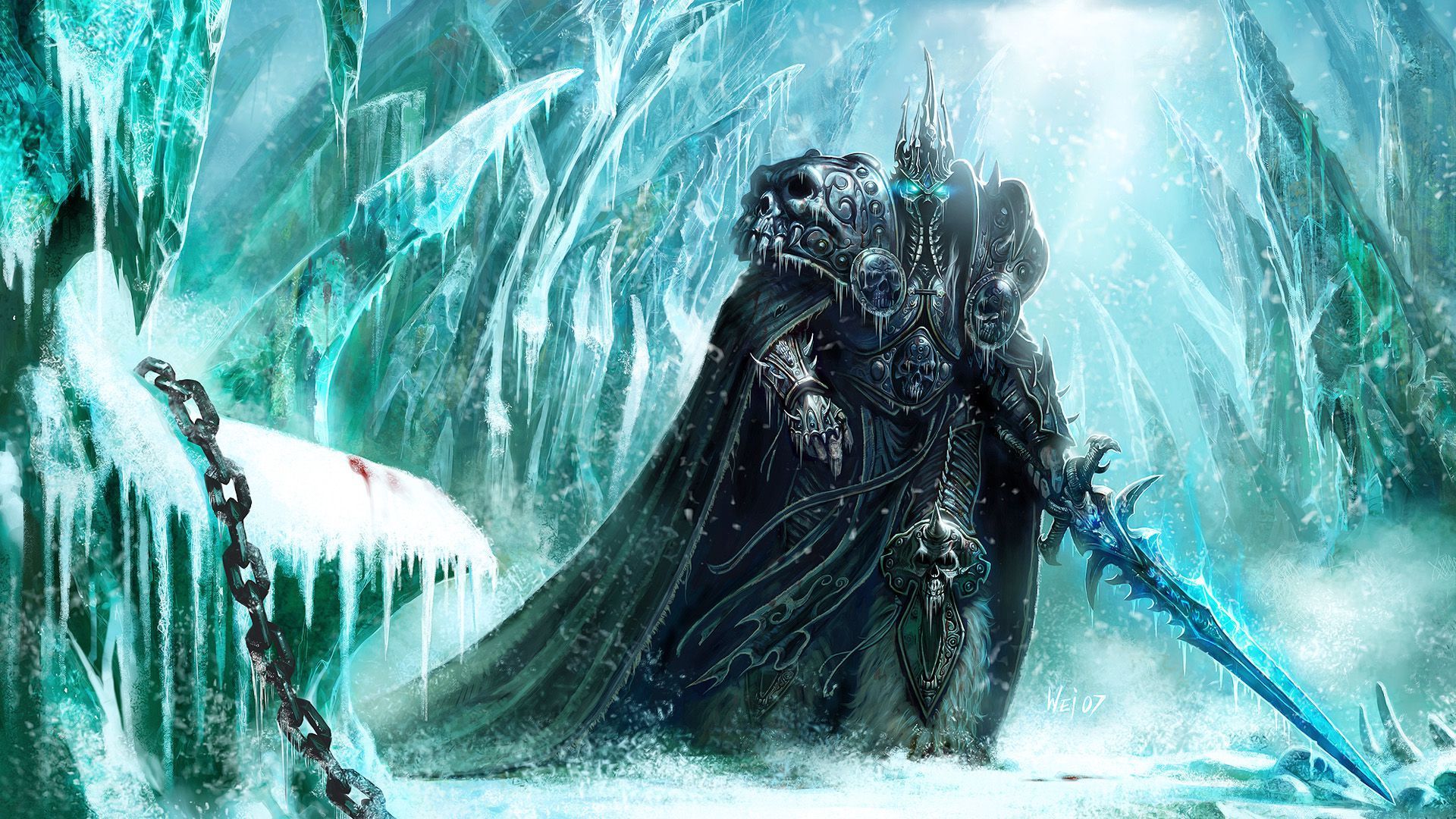 Wallpapers World Of Warcraft Armor Ice Sword 1920x1080