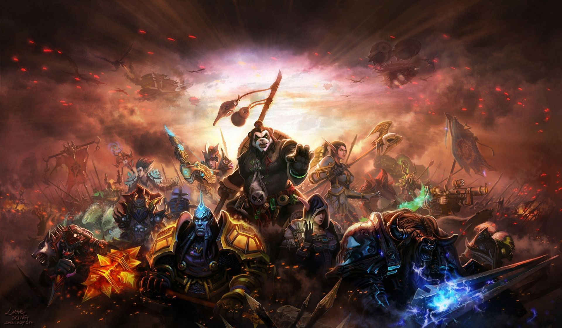 Art Liang xing World of Warcraft Mists of Pandaria characters