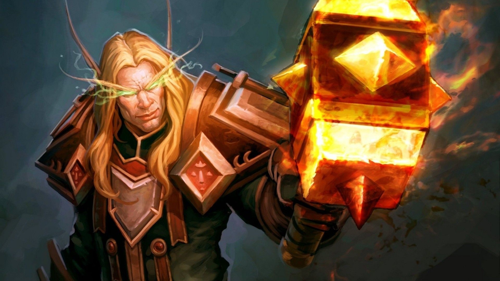Wallpapers Paladin Of Warcraft Blood Elf Fantasy Ragnaros Ban