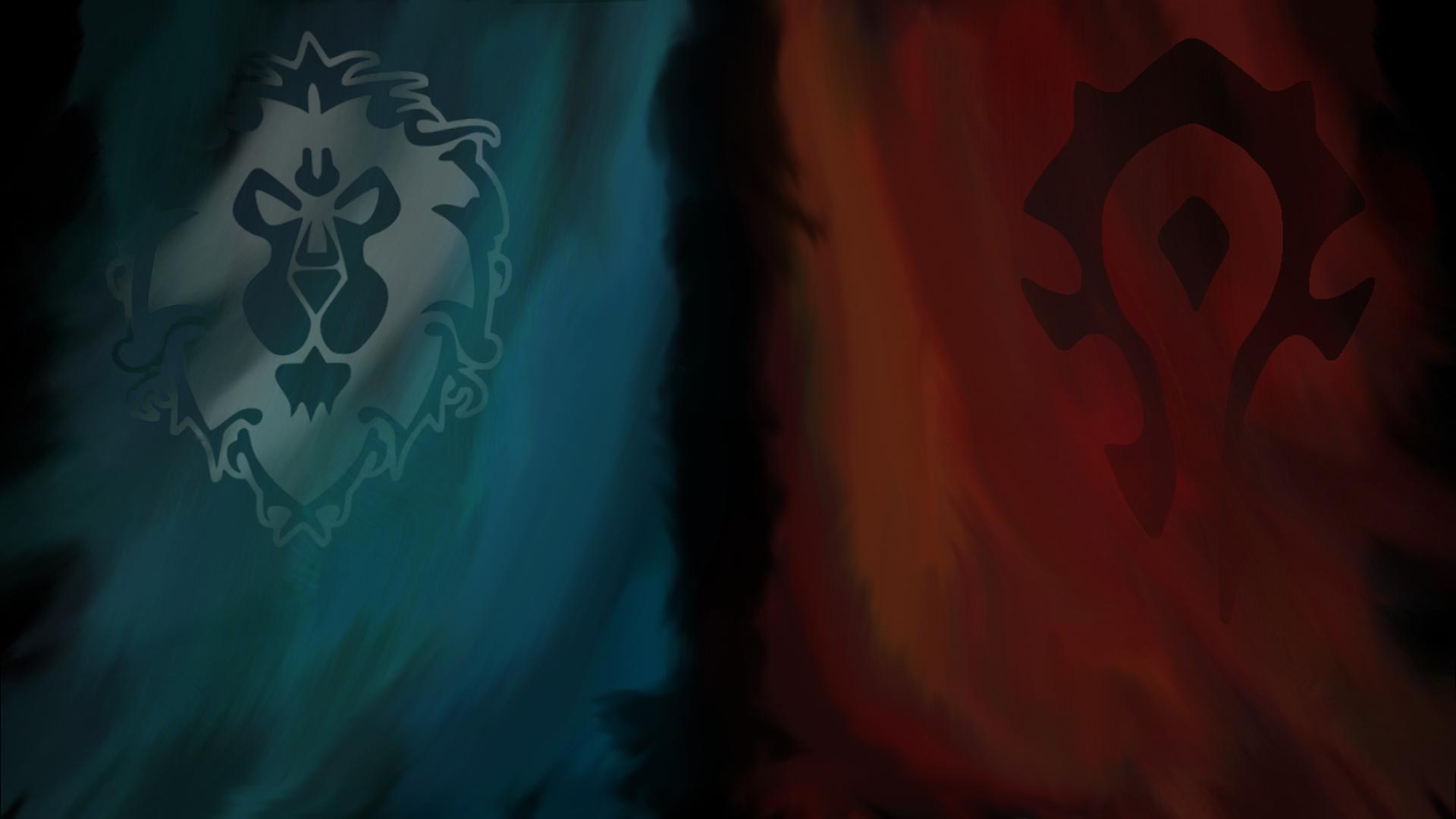 Larger Alliance and Horde backgrounds as requested. 1920x1080 wow