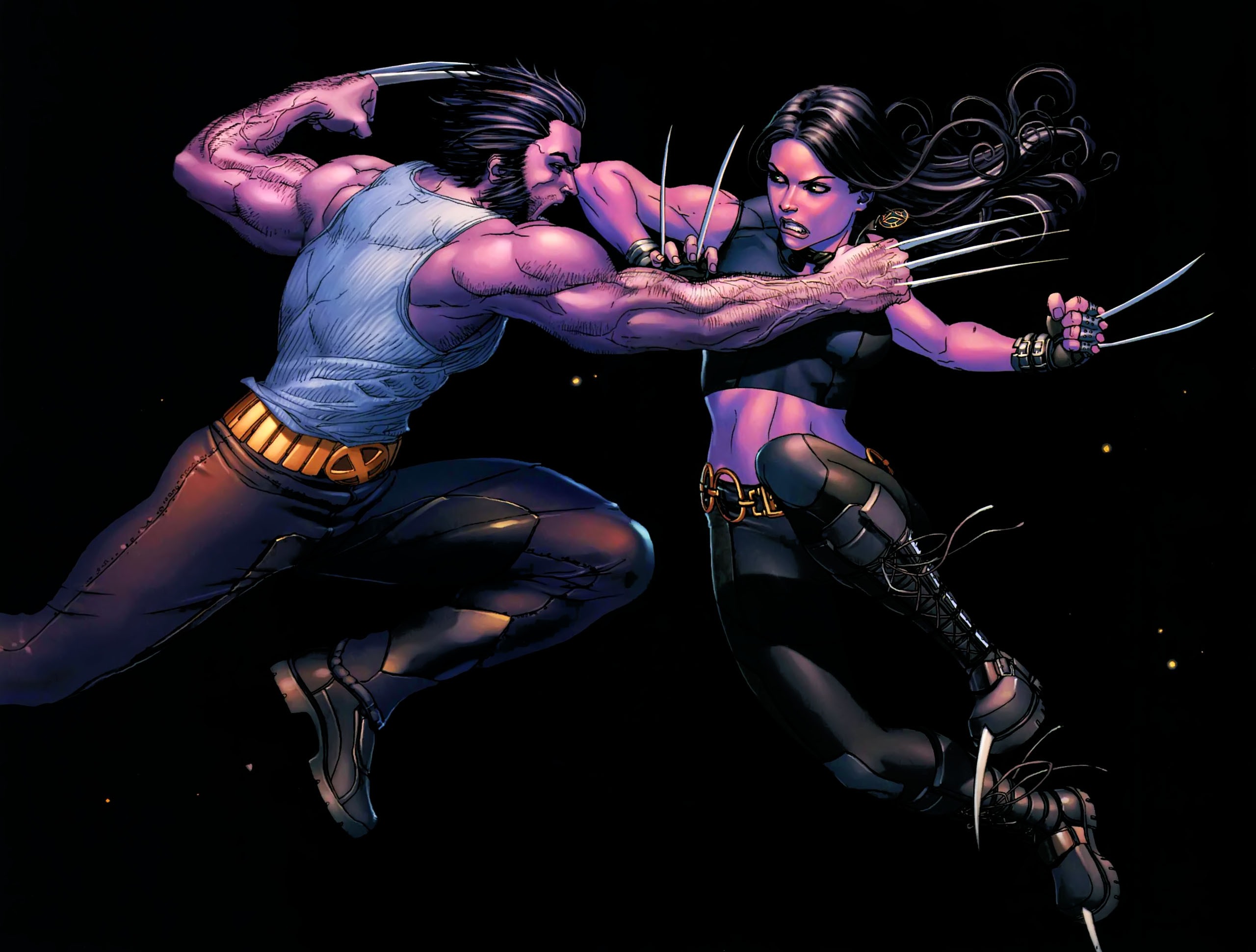 Wolverine and X-23 desktop wallpaper