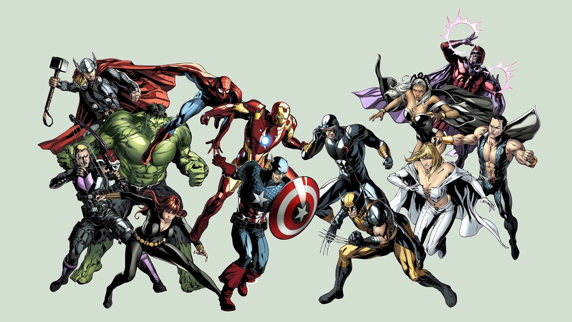 Hawkeye cyclops avengers vs x-men storm (comics wallpaper ...