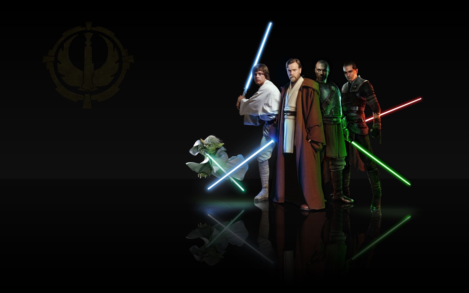 Jedi Knight Obi-Wan Kenobi, Luke Skywalker and Master Yoda ...
