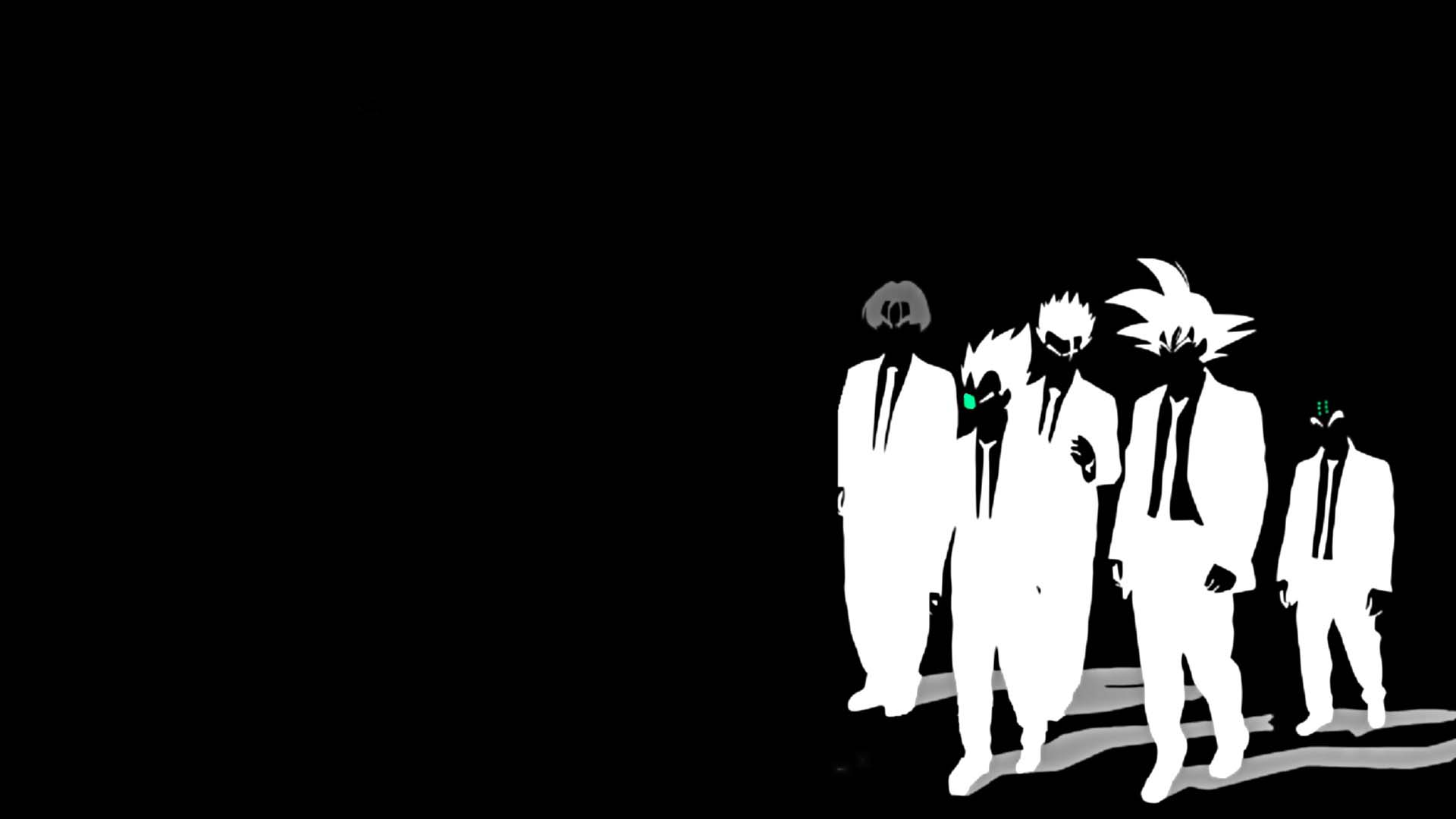 Dbz Characters In Suits Silhouette HD Wallpaper 1920x1080 ID49201