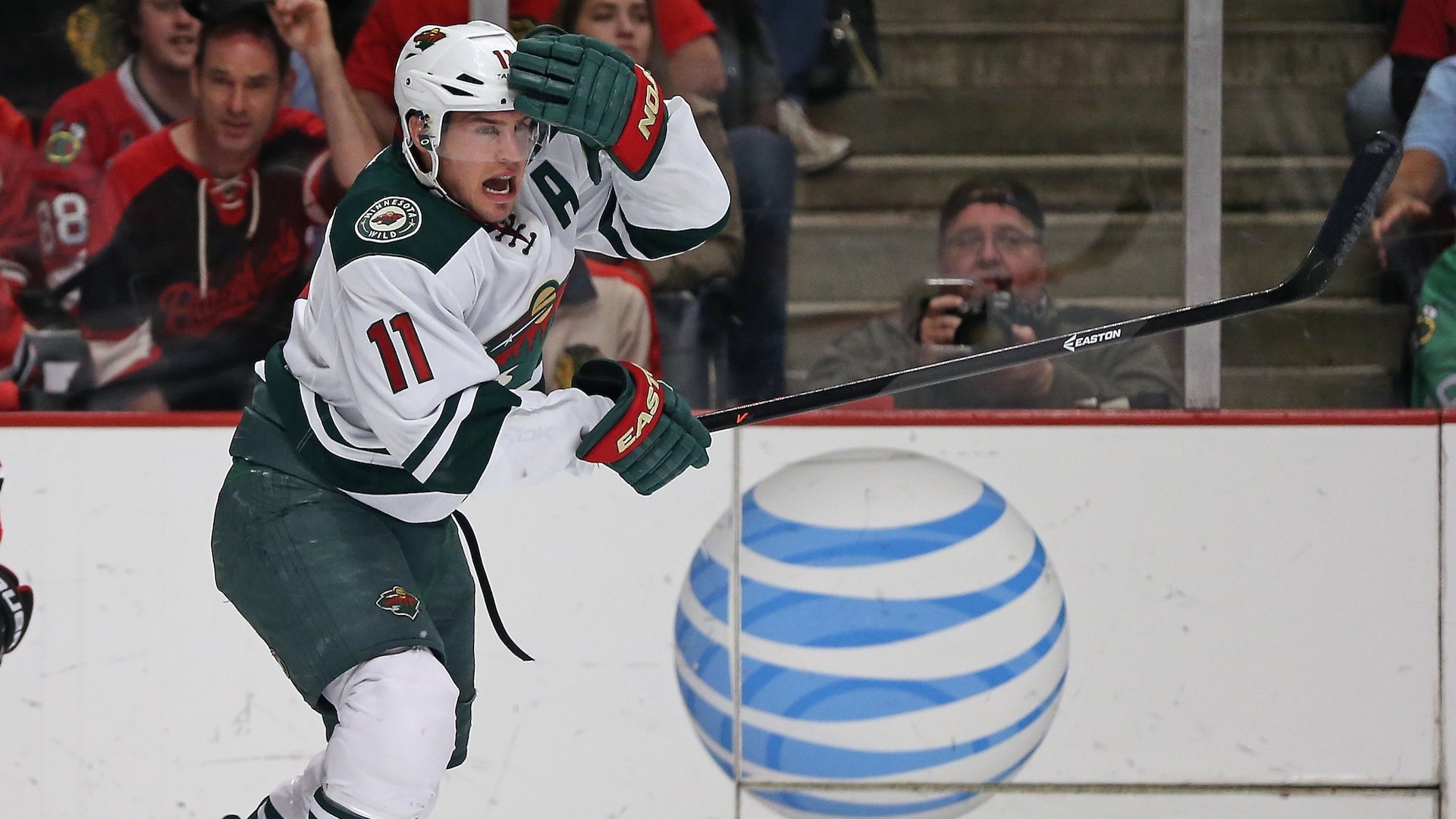 Wild's Player Zach Parise Picks Up Tooth after Taking a Puck to ...