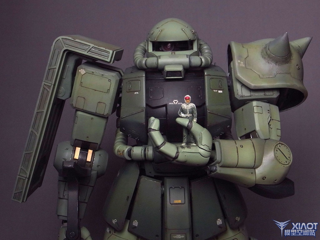 1/48 Mega Size Model Zaku II: Assembled, Painted/Weathered ...