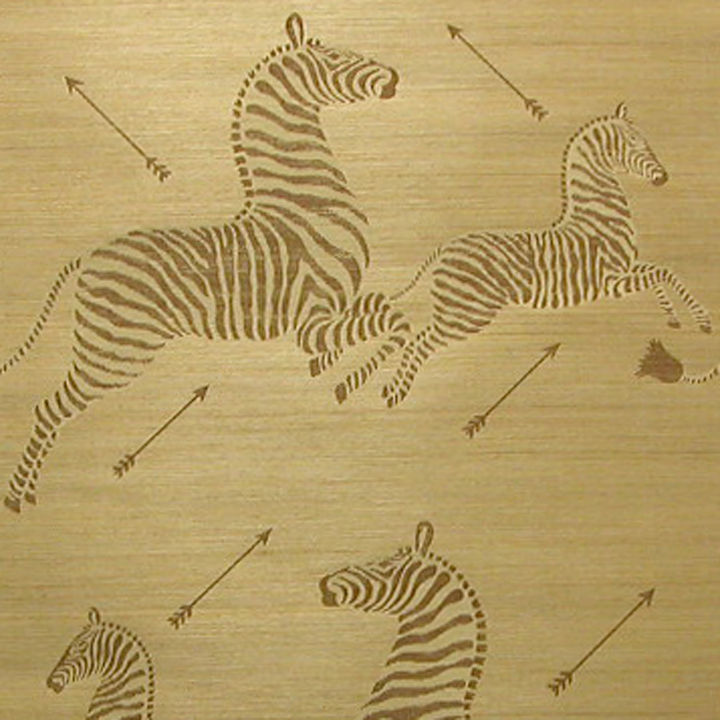 Zoe's Zebra Wallpaper Grasscloth - Gold Natural BY SCALAMANDRE ...
