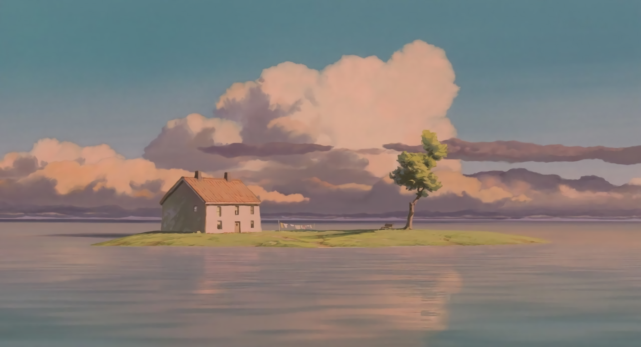 Some HD wallpapers from Spirited Aways train scene. Pure serenity