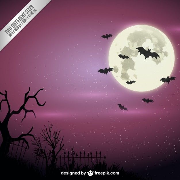 Spooky Halloween background Vector Free Download