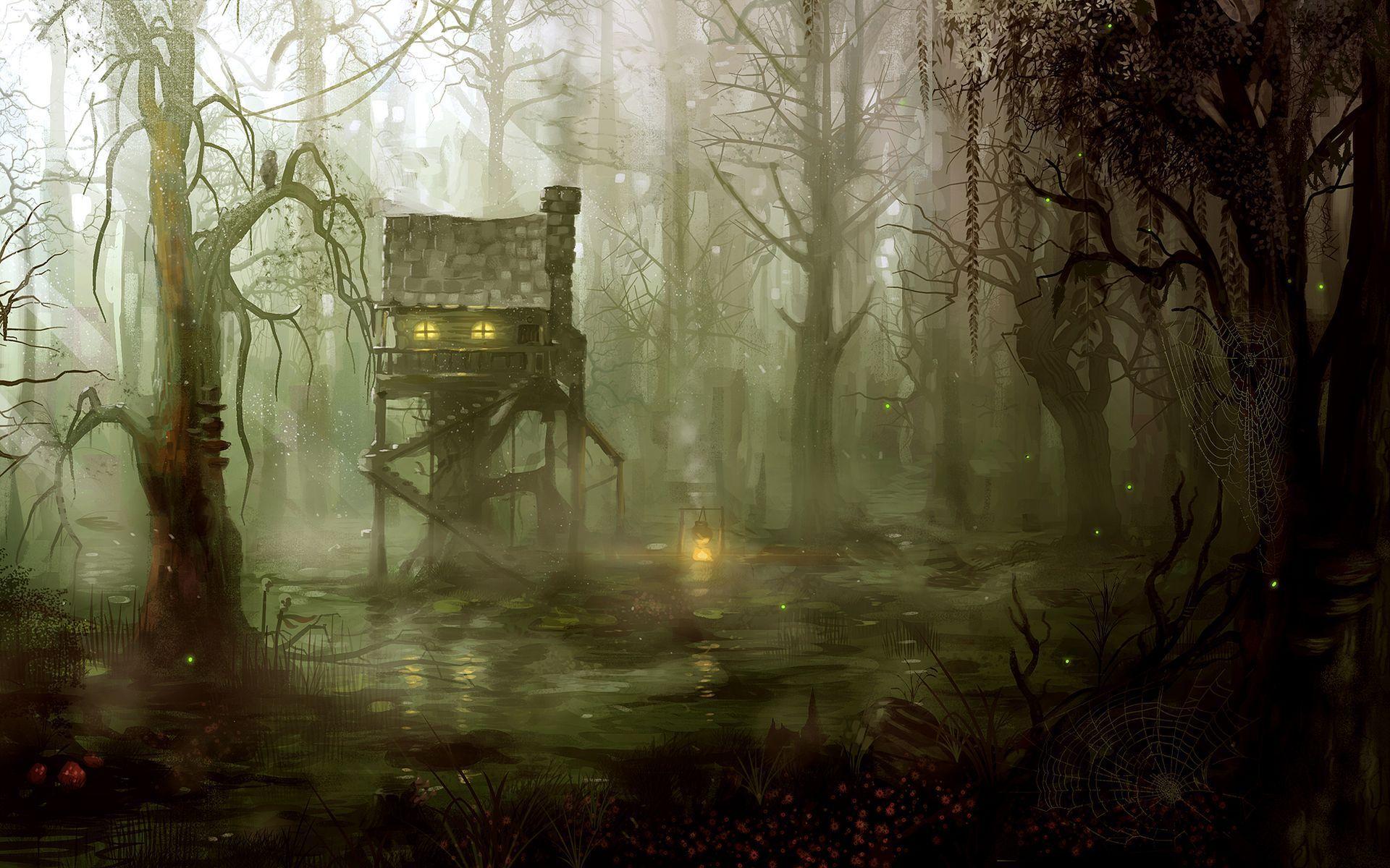 Download 1920x1200 Spooky Treehouse wallpaper