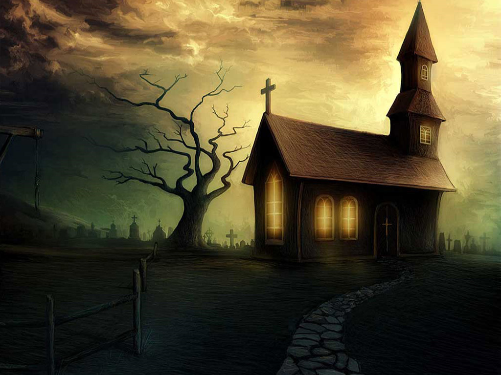 My Free Wallpapers - Fantasy Wallpaper : Spooky House