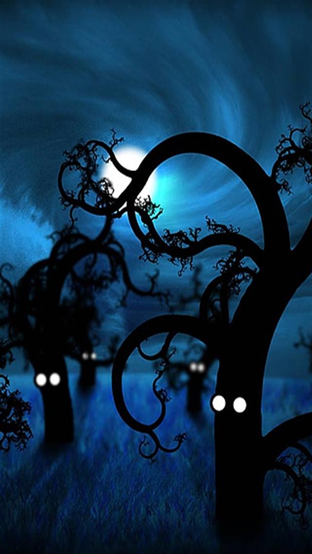Spooky Trees iPhone Wallpapers, iPhone 5(s)/4(s)/3G Wallpapers