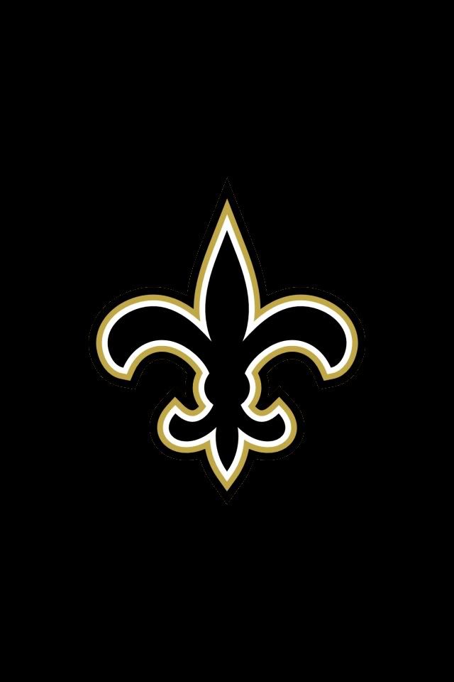 Saints football Louisiana sports logo on black background iPhone