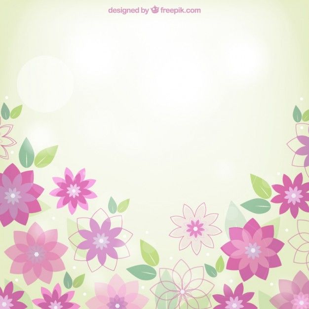 Spring flowers background Vector Free Download