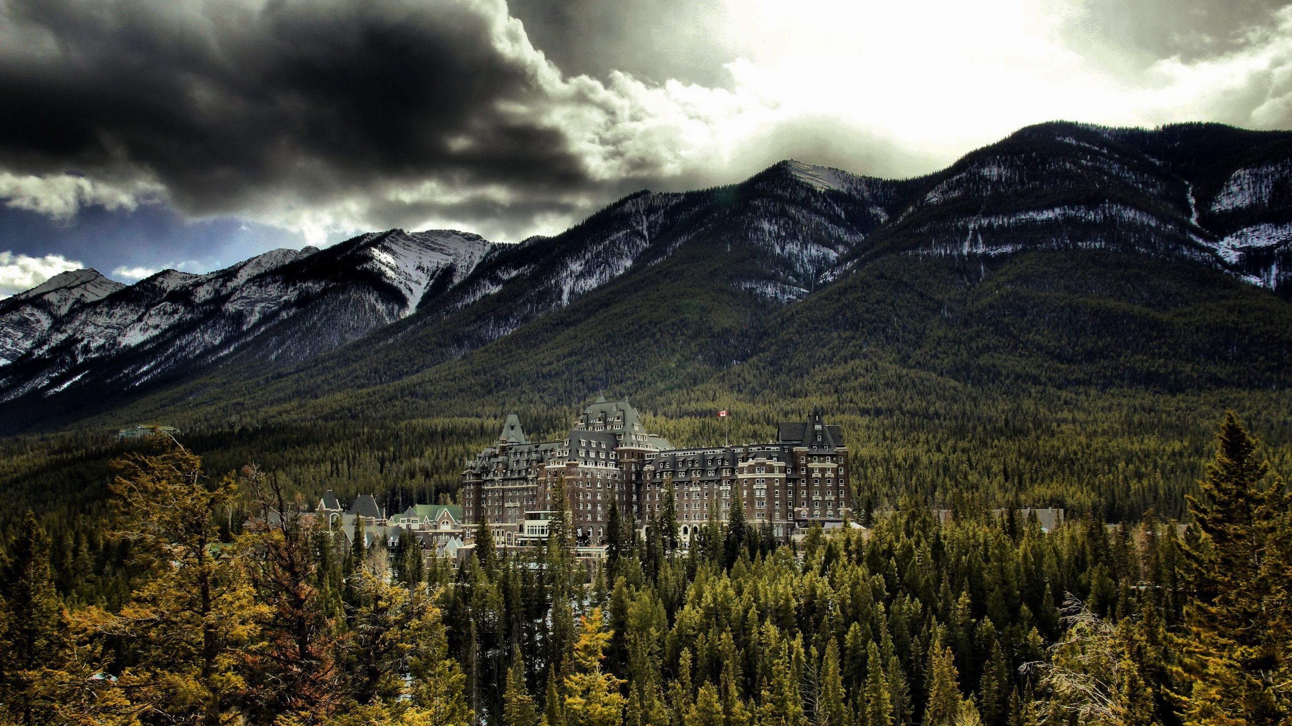 Download wallpaper banff springs hotel, banff national park ...