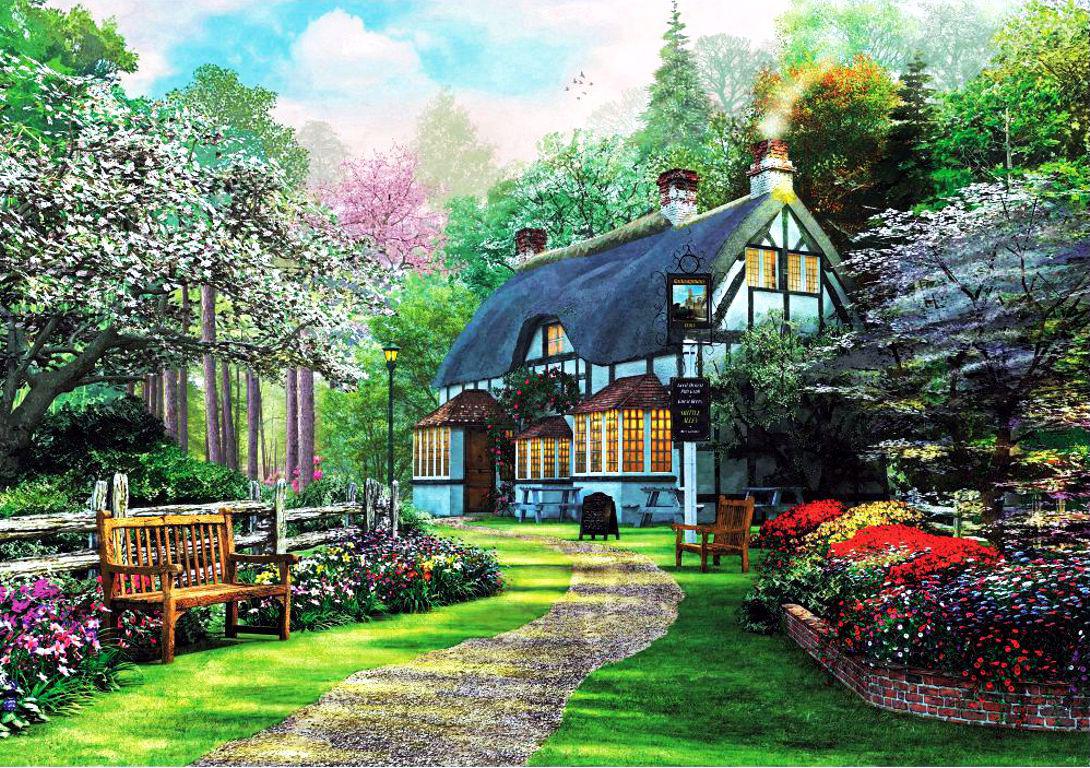 COTTAGE IN SPRINGTIME WALLPAPER - (#128749) - HD Wallpapers ...