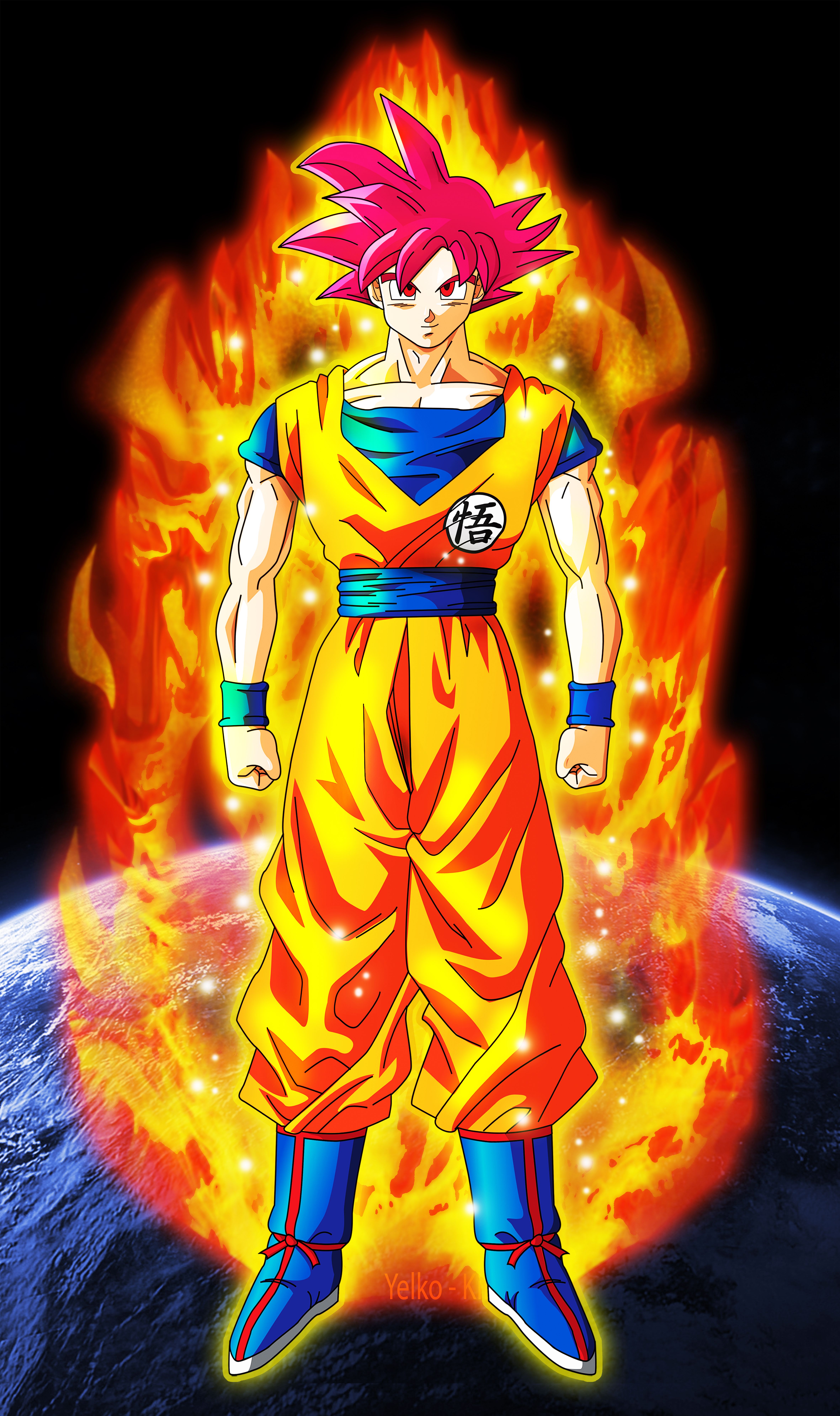 Goku Super Saiyan God 2 - wallpaper.