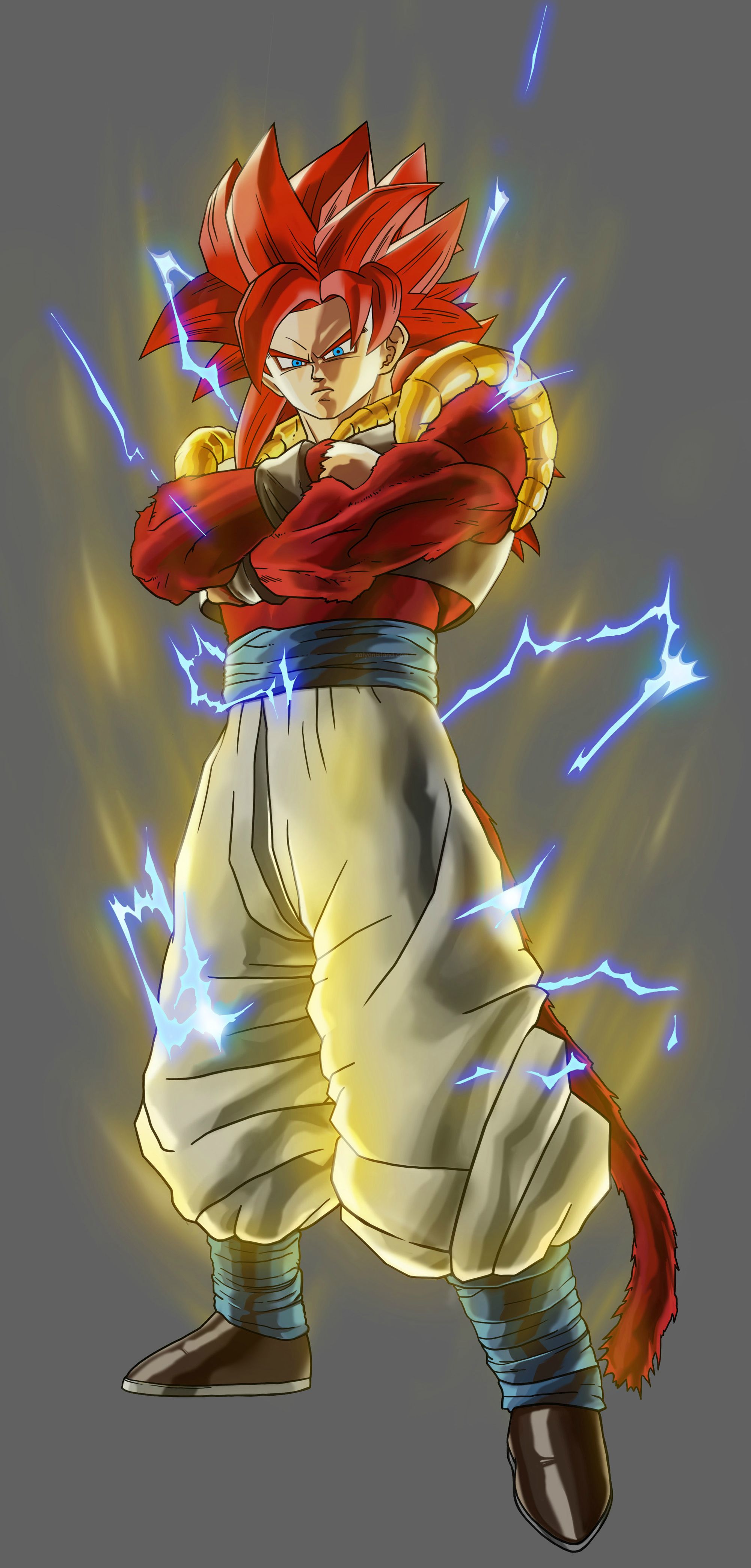 Gogeta SSj Keyed, Dragon Ball GT character illustration