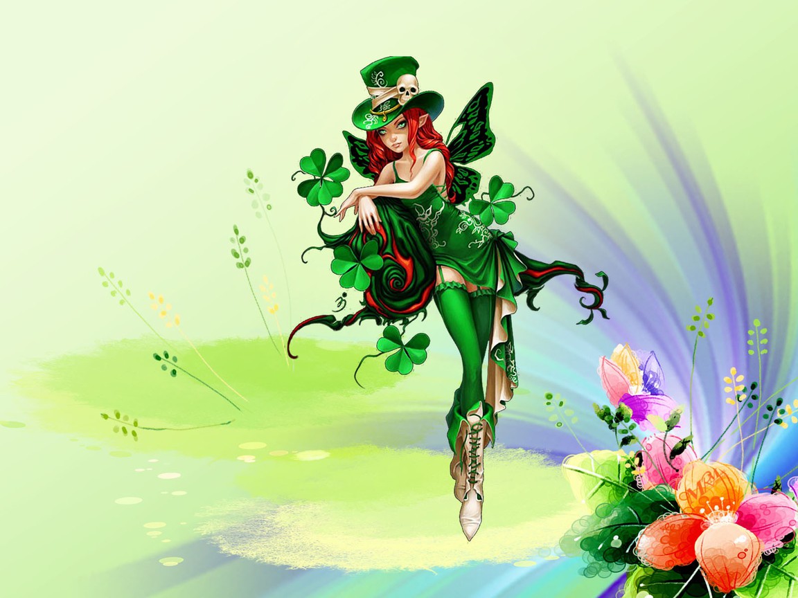 St Patrick's Day Clovers - Wallpaper #32196