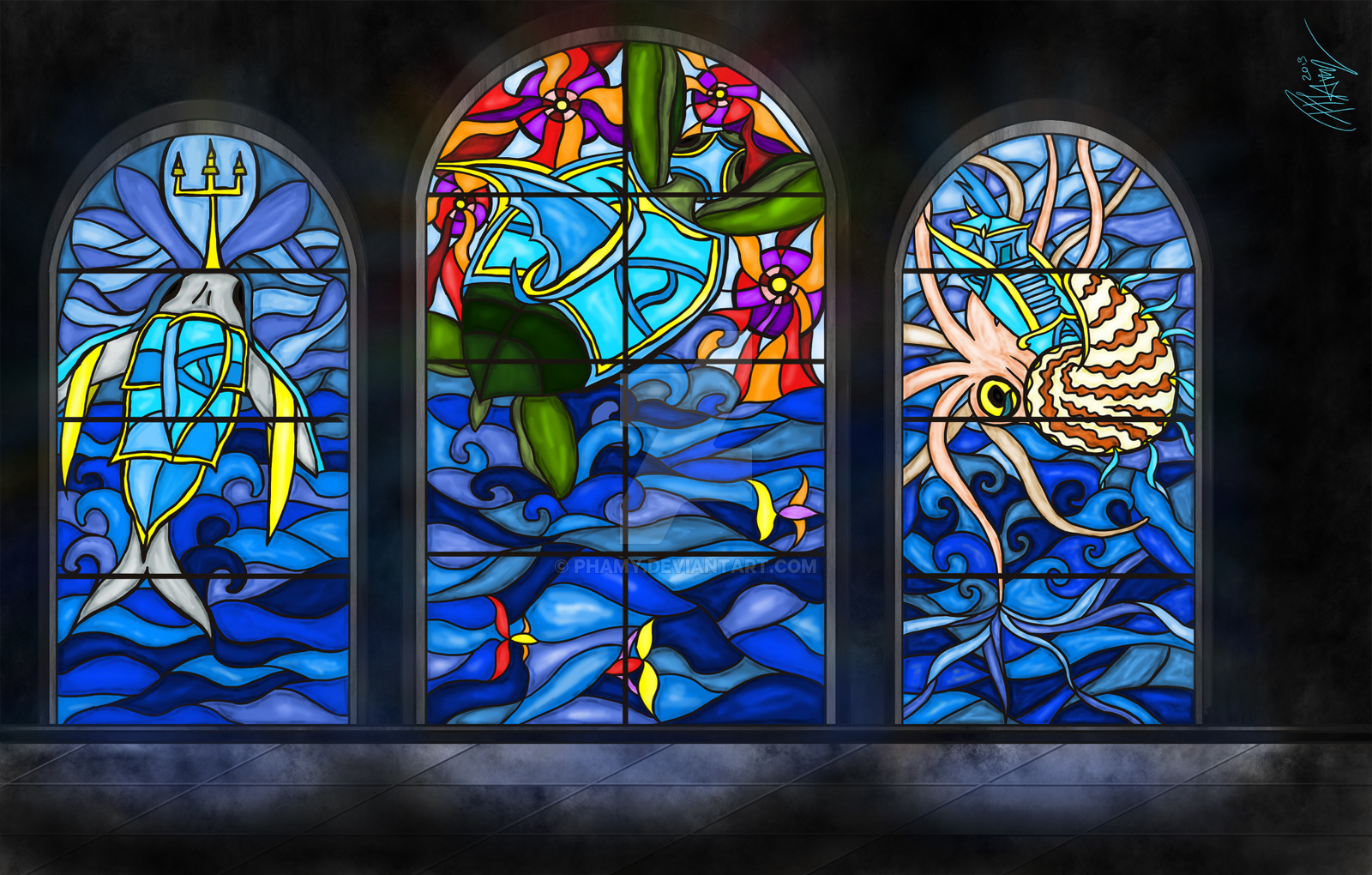 Stained Glass Monster Background Puzzle Pirates by Phamy on DeviantArt