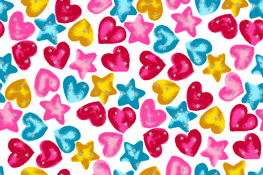Hearts & Stars background, wallpaper < Free clipart graphics