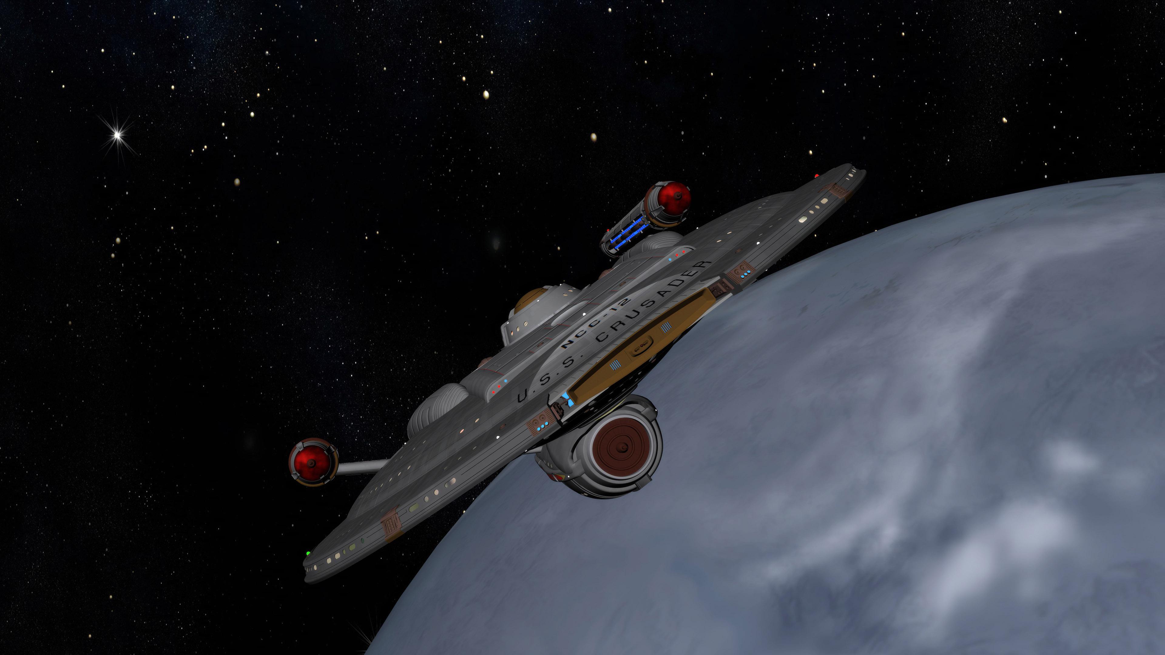 Star Trek spaceship above the planet HD desktop wallpaper ...