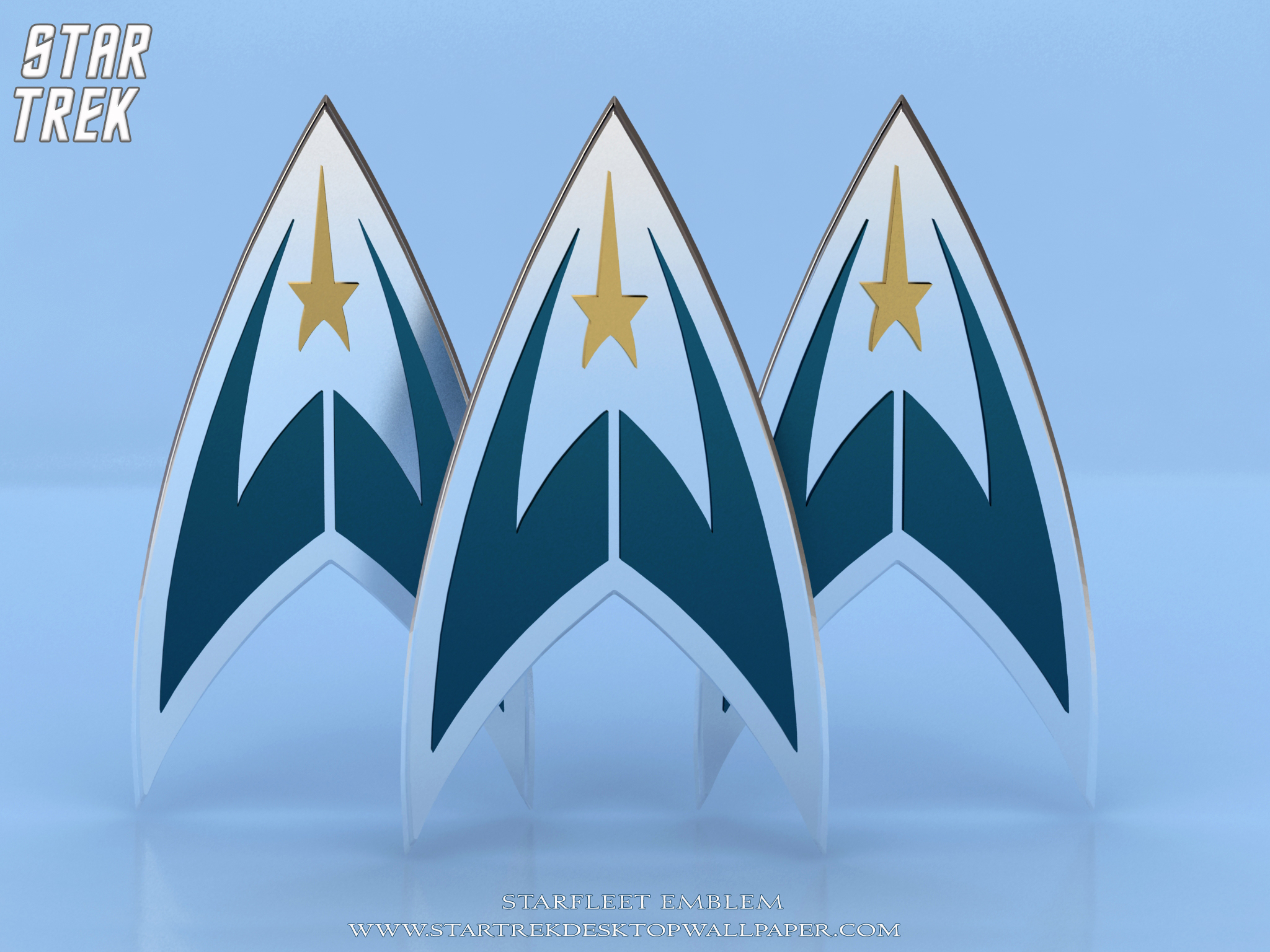 Star Trek Starfleet Emblem, free Star Trek computer desktop wallpaper