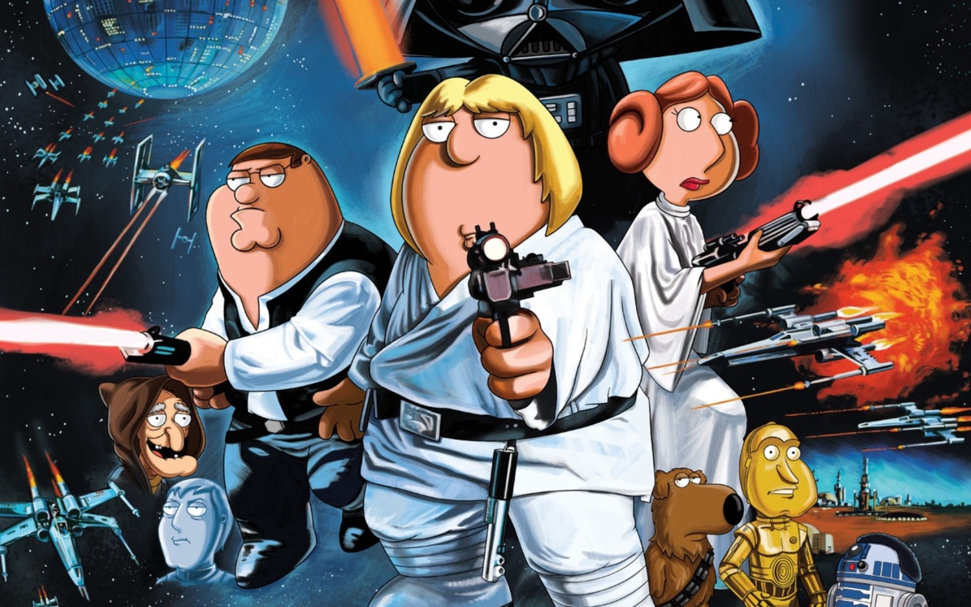 Star wars, family guy, wallpapers, border, puppy (#80817)