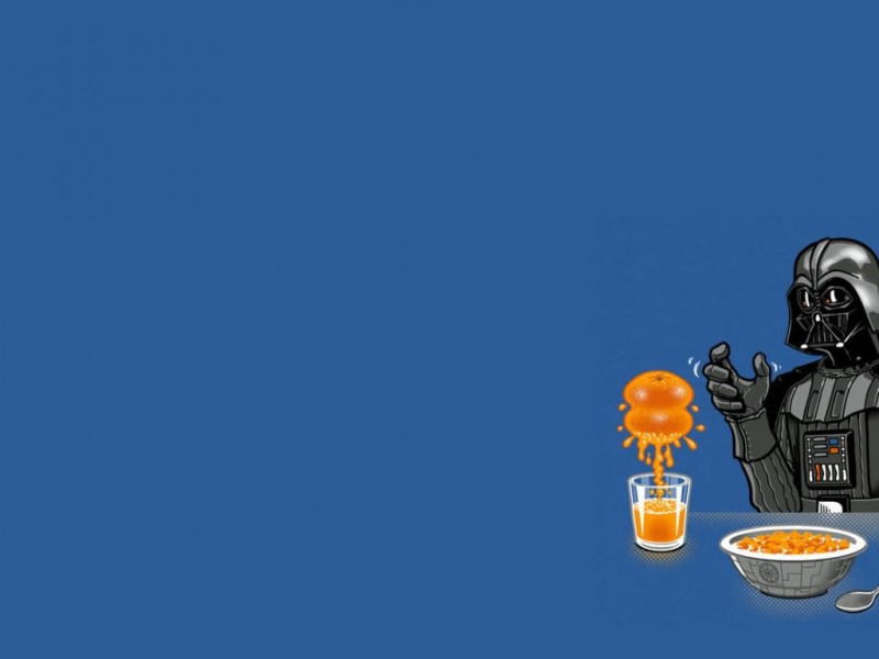 Star Wars Darth Vader Orange Juice Minimalistic Desktop Wallpaper ...