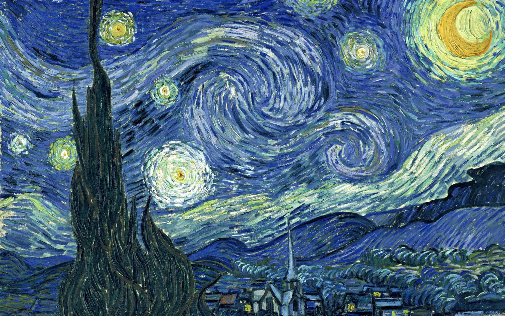 Wallpaper Vincent Van Gogh Starry Night - 1920 x 1200 - Famous ...