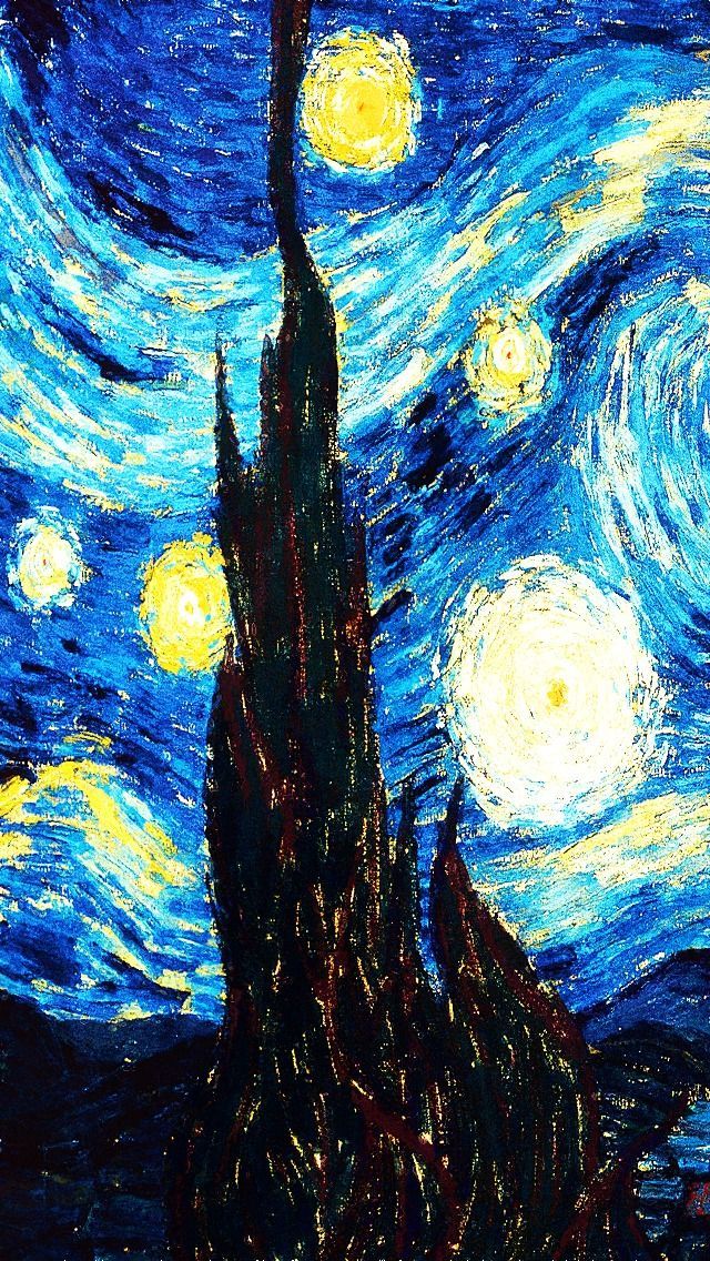 The Starry Night iPhone 5 Wallpaper (640x1136)
