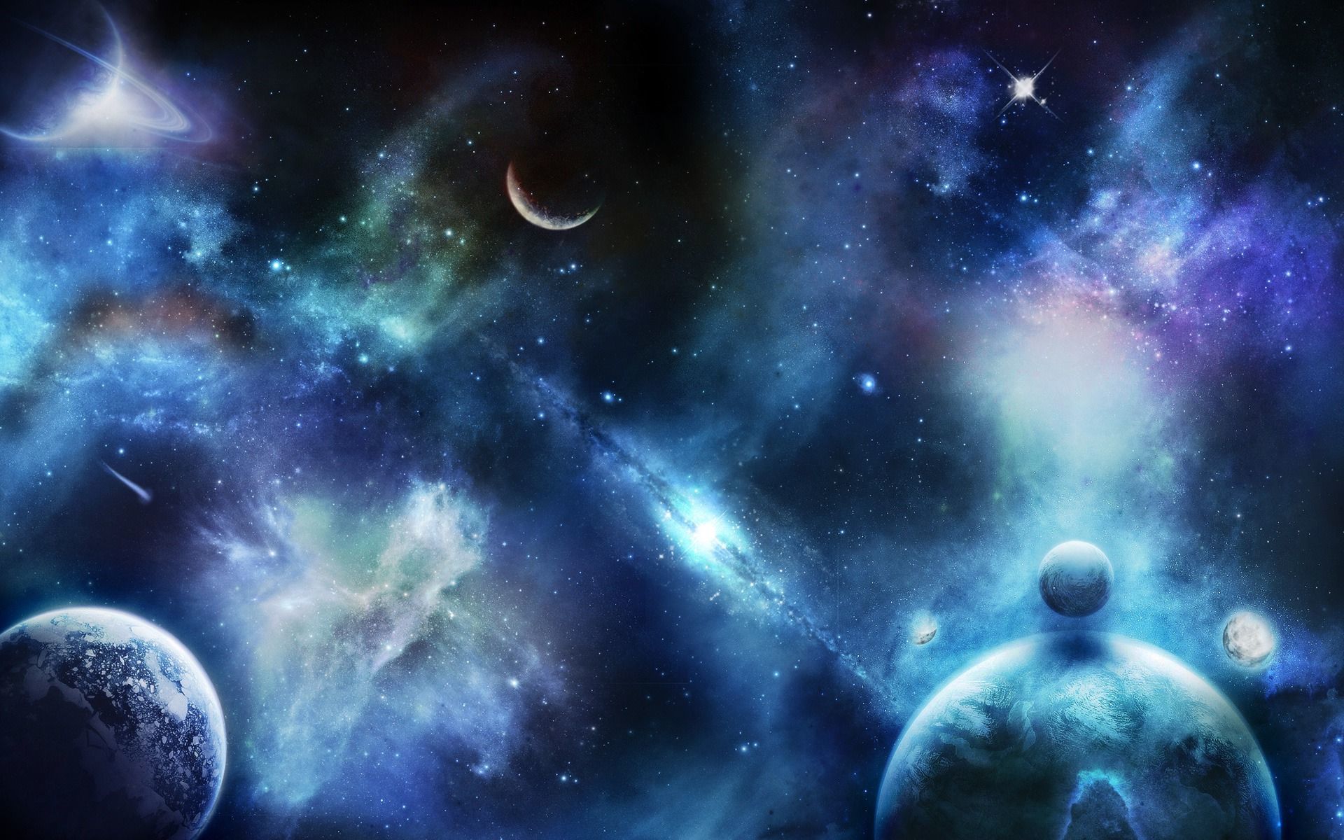 Planets and stars Wallpaper 28227