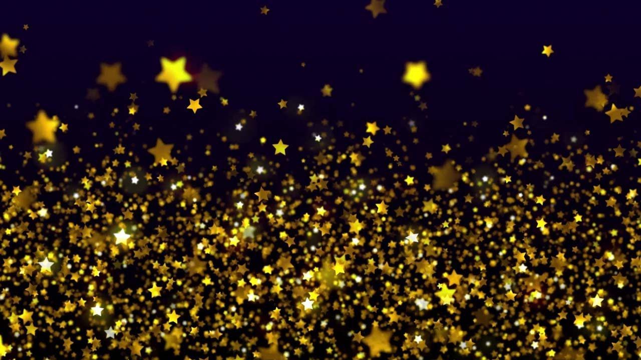 Shimmering Gold Stars - Free Stock Video Background Loop - YouTube