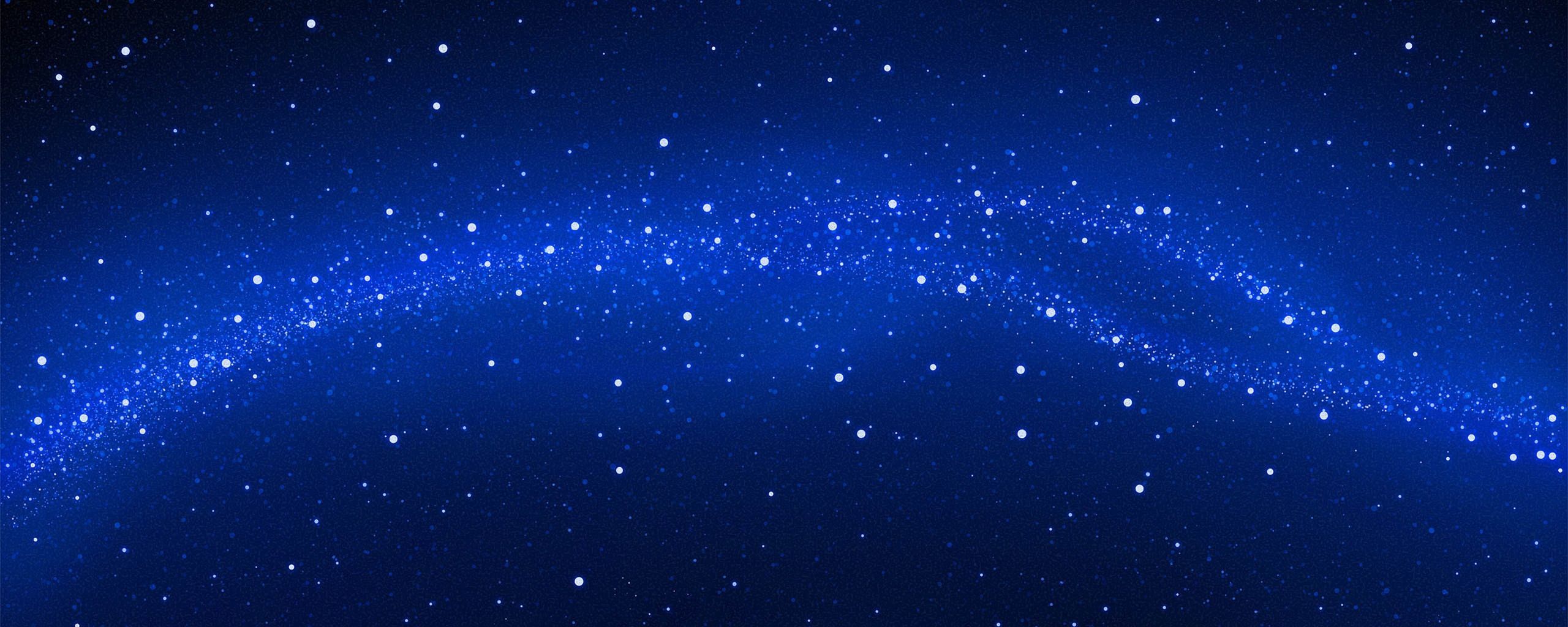 Download Wallpaper 2560x1024 Space, Stars, Blue background Dual ...