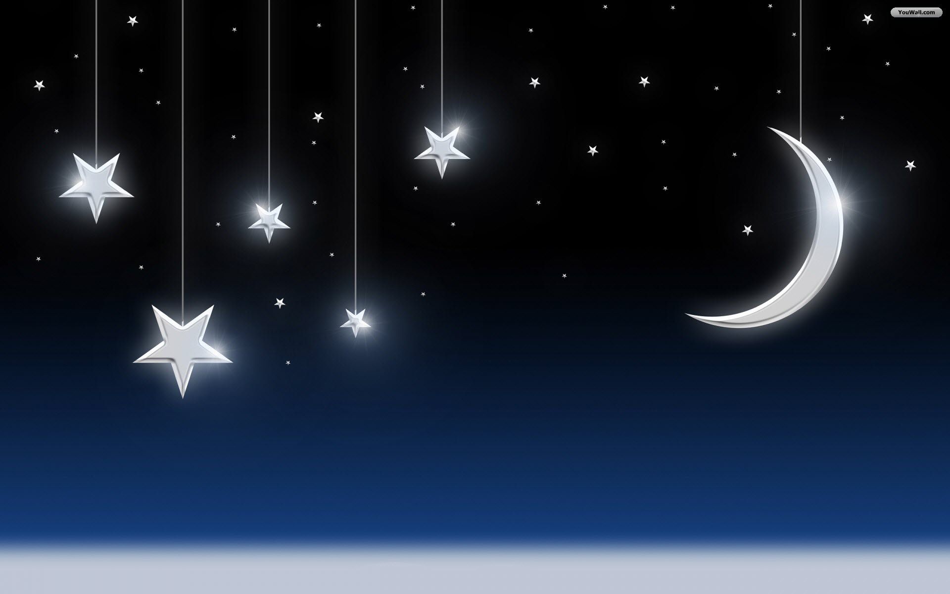 Stars and Moons Desktop Wallpaper - Pics about space