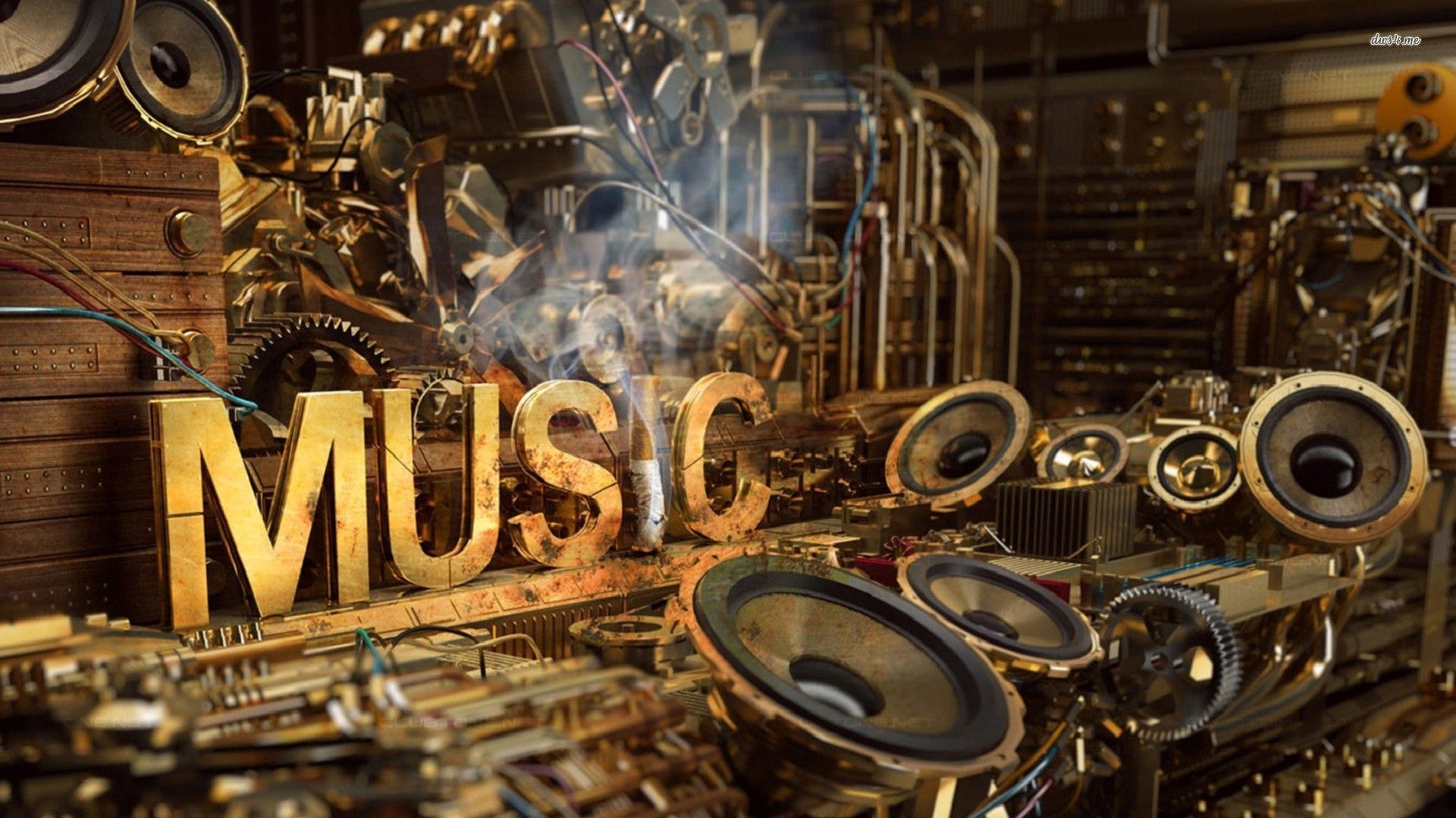 Steampunk music letters wallpaper - Typography wallpapers - #21042
