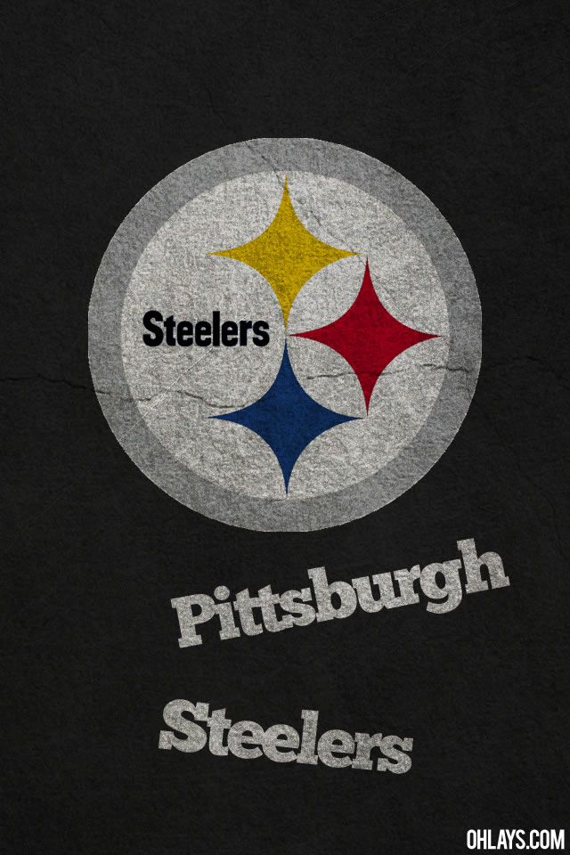 Steelers Logo with Rough Background for iPhone | cute Wallpapers