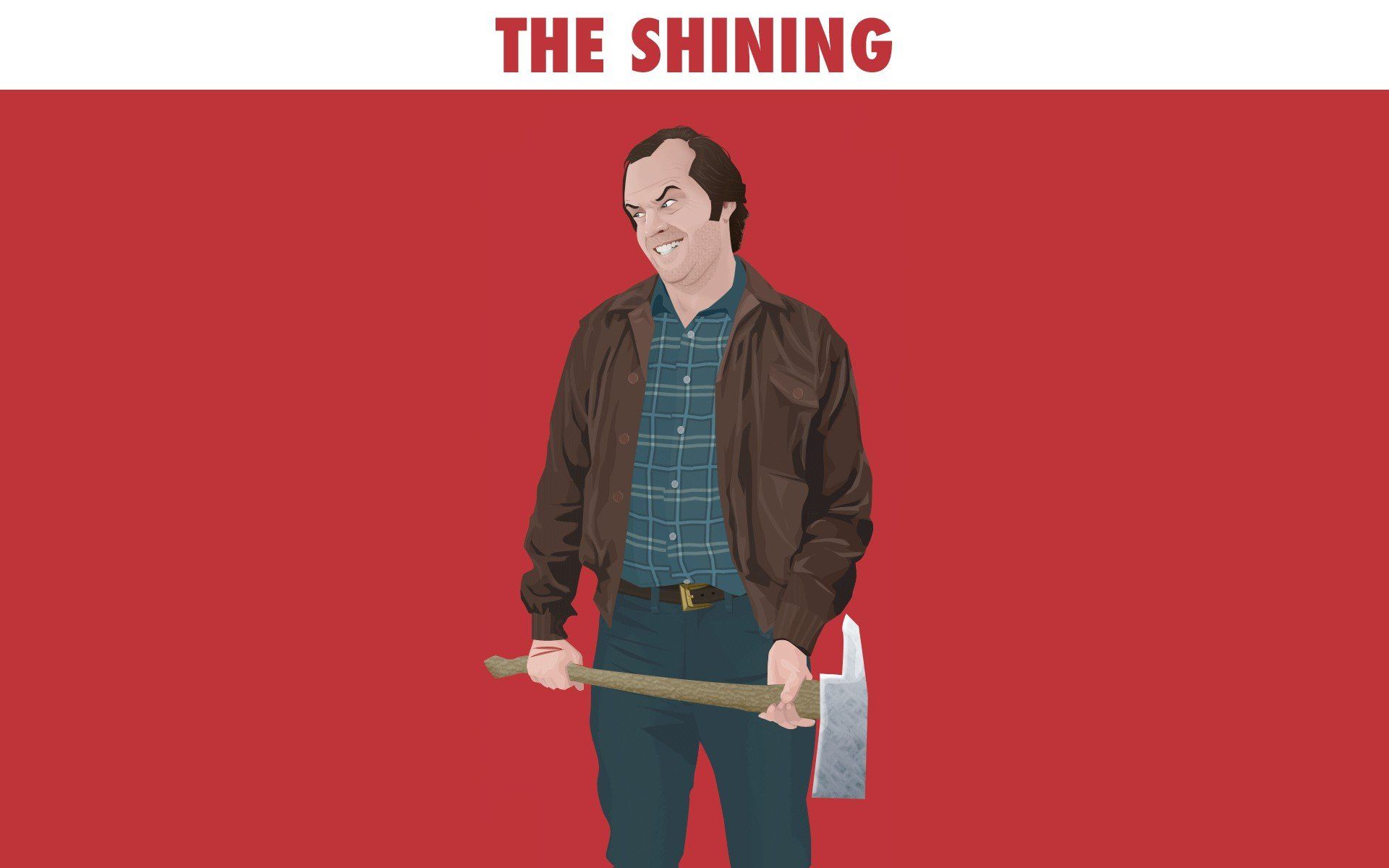 Movies The Shining Jack Nicholson artwork Stephen King axe Jack