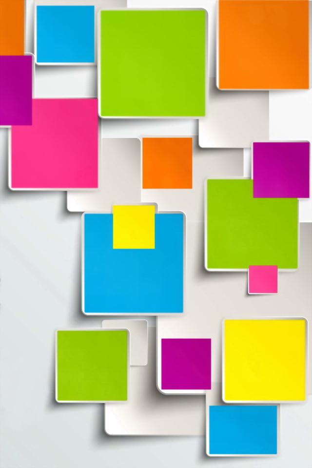 Colored Paper Sticky Notes Wallpaper - Free iPhone Backgrounds