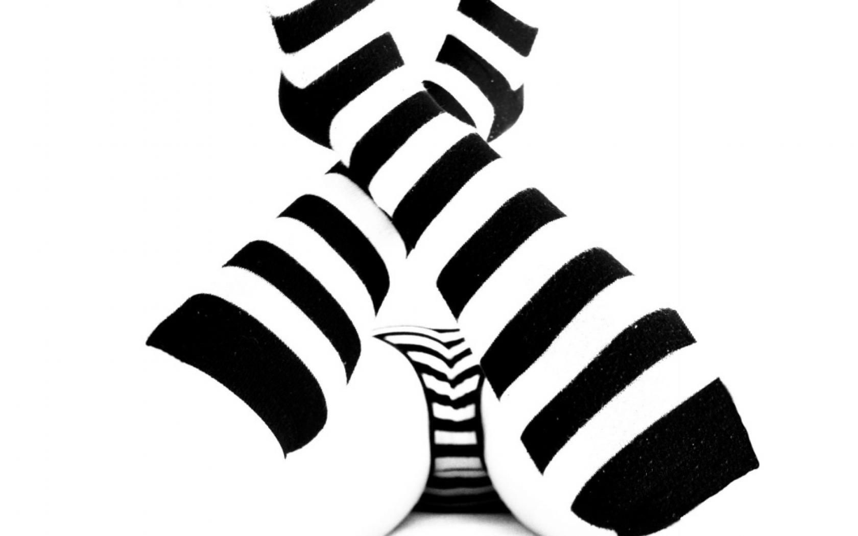 Black and white grayscale socks stockings striped legwear
