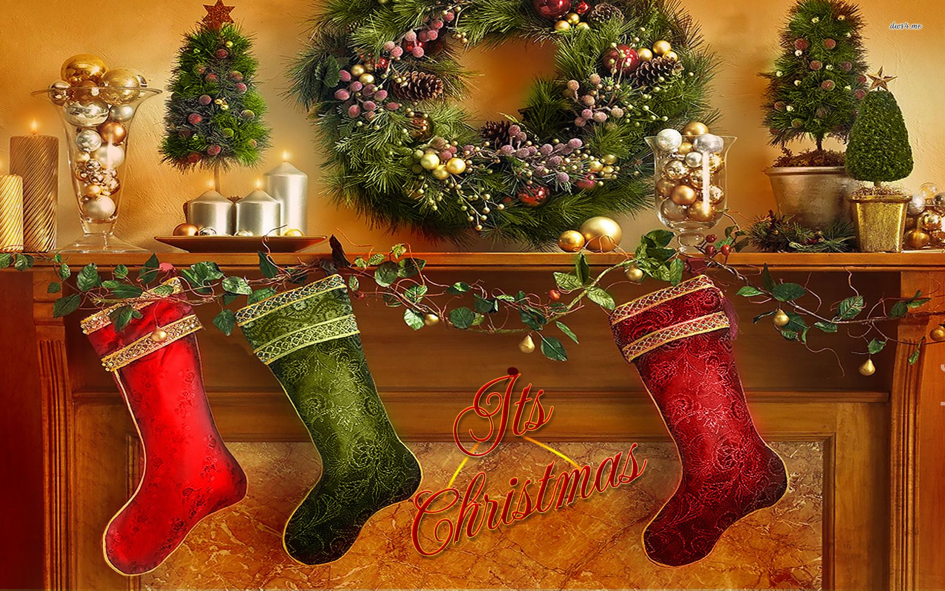 Christmas stockings wallpaper - Holiday wallpapers -