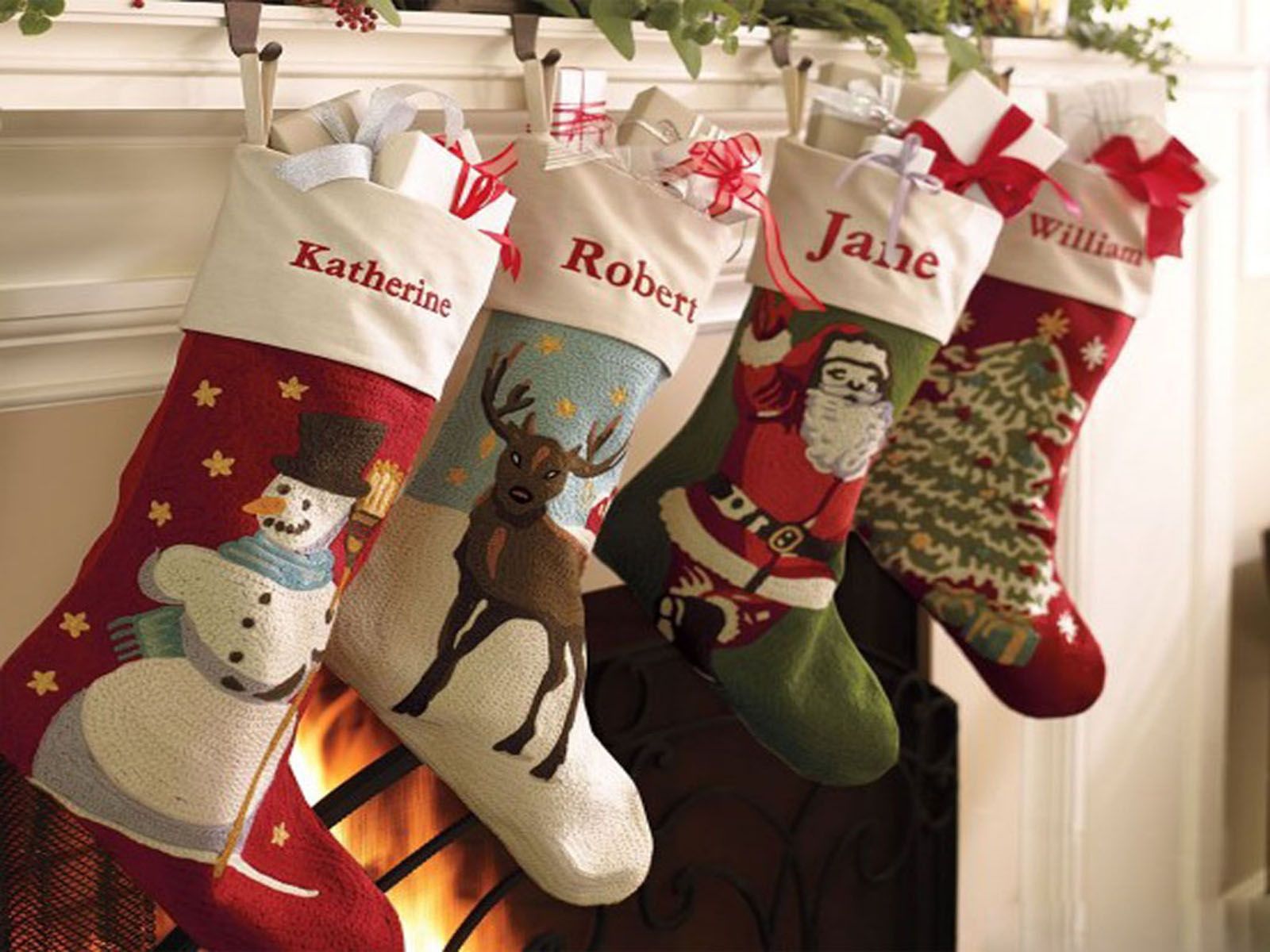 Wallpaper Christmas Stockings